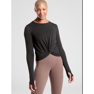 Athleta Black Essence Twist Top Size S